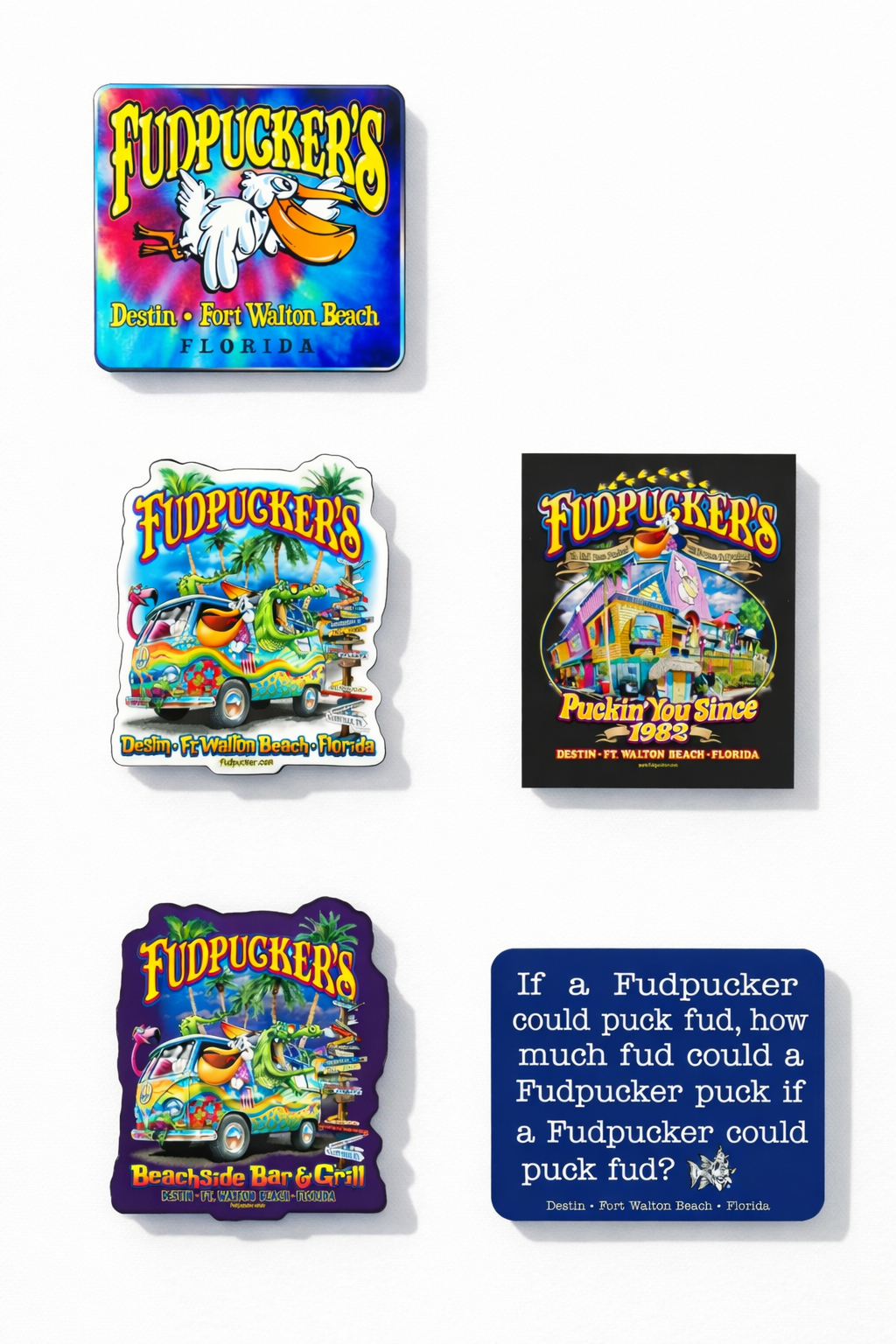 Custom magnet for Fudpuckers - die-cut promotional magnet